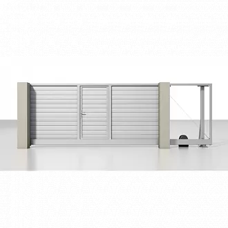 Откатные ворота со встроенной калиткой серии Prestige Откатные ворота со встроенной калиткой серии Prestige